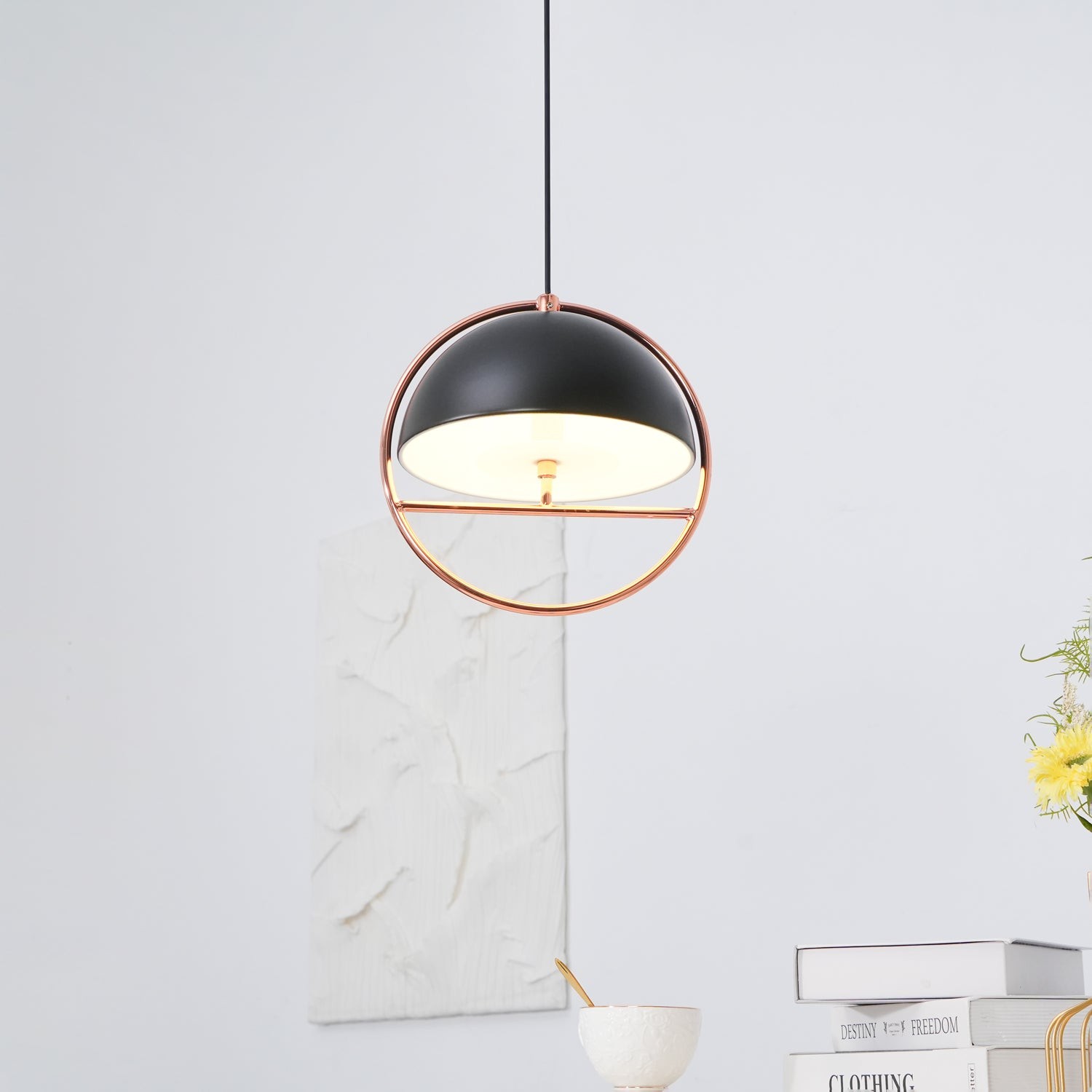 Nordic Hemispherical Ring Metal Pendant Lamp K426