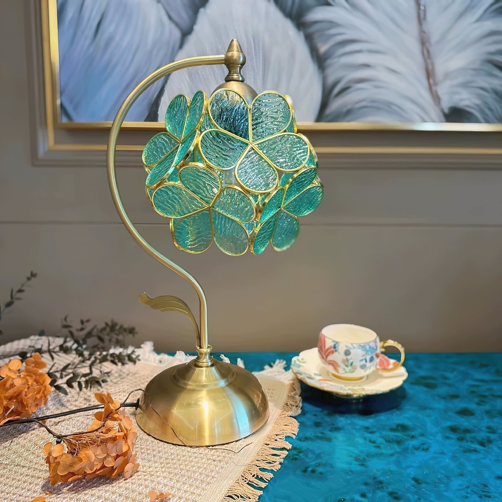 Petal Eye-Care Glass Table Lamp K246