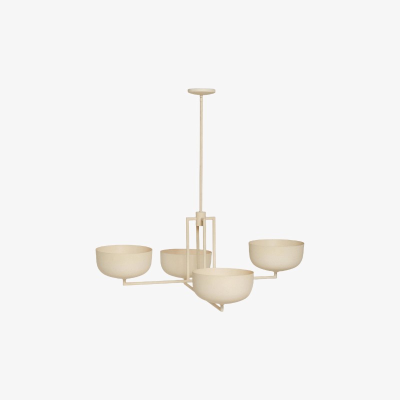 Lustrona Multi-Light Chandelier Metal Dome Shades - Streamlined Modern for Dining Room K1638