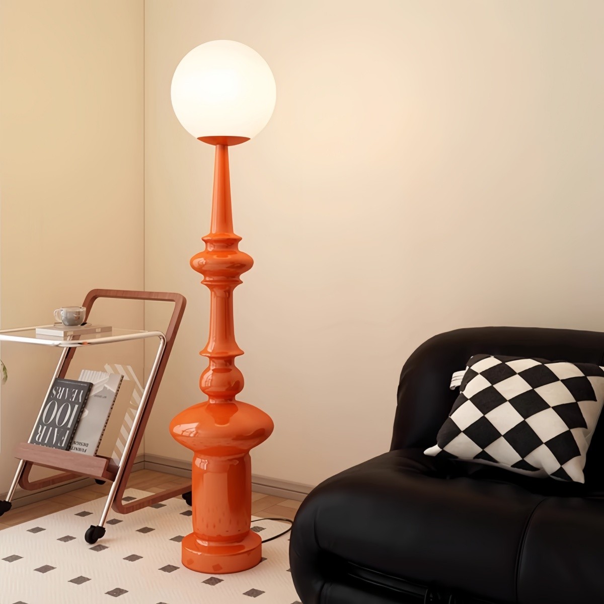 Retro Creative Roman Chess Column Floor Lamp K163