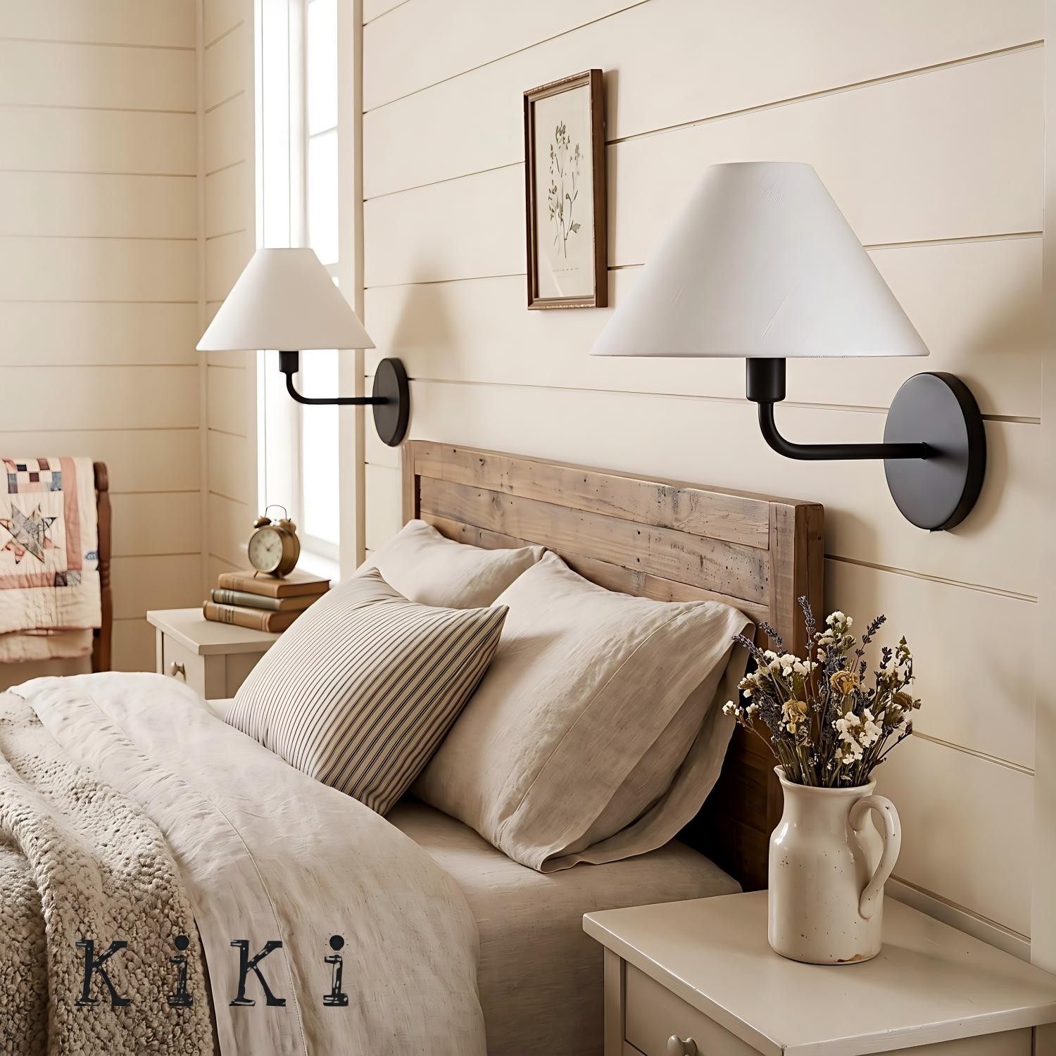 Diora Fabric Metal Wall Sconce – Modern Lighting for Living & Bedroom K1309