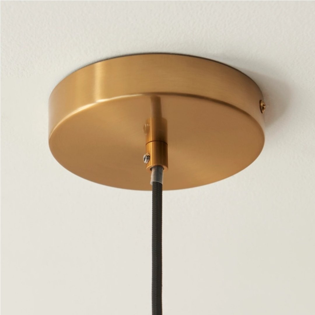 Korlisse Natural Stone and Glass Pendant Light - Stylish Lamp for Lounge or Living Room K1897
