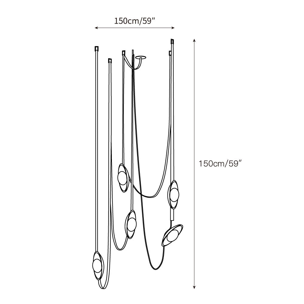 Light Rail Leather Pendant Lamp D688