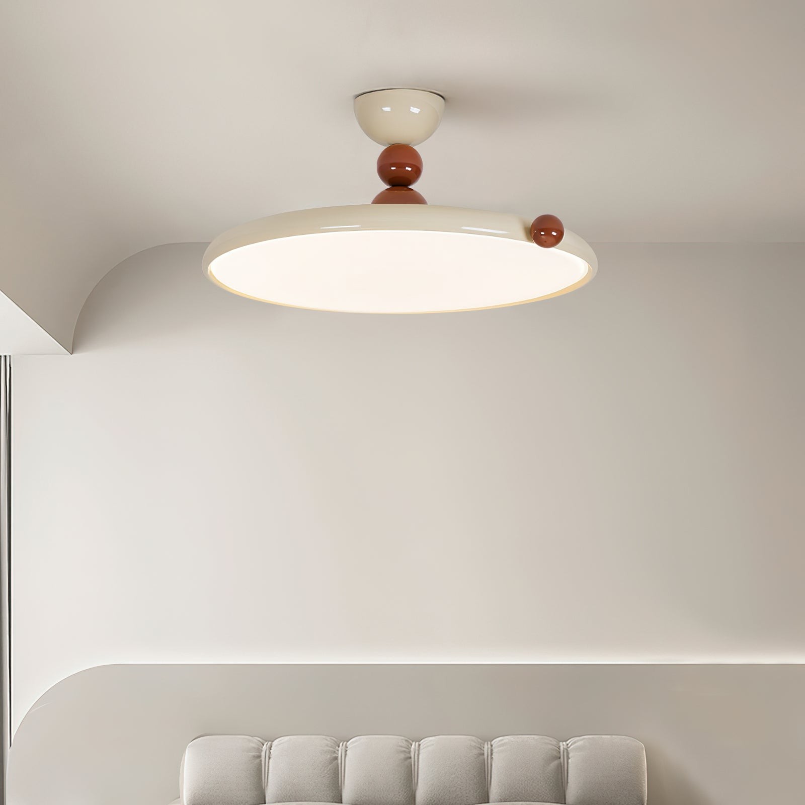 French Style Retro Round Flying Disc Ceiling Lamp K511
