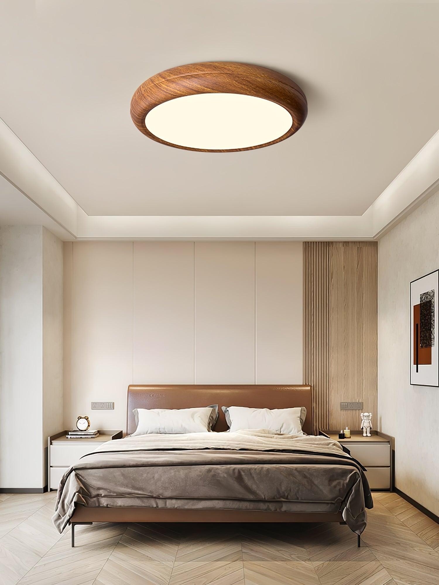 Wood Grain Round Ceiling Lamp K776