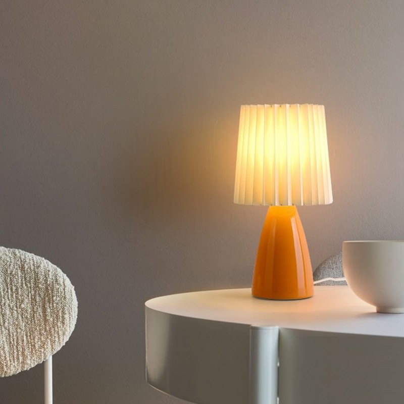 Modern Pleated Cute Table Lamp For Night Light K12