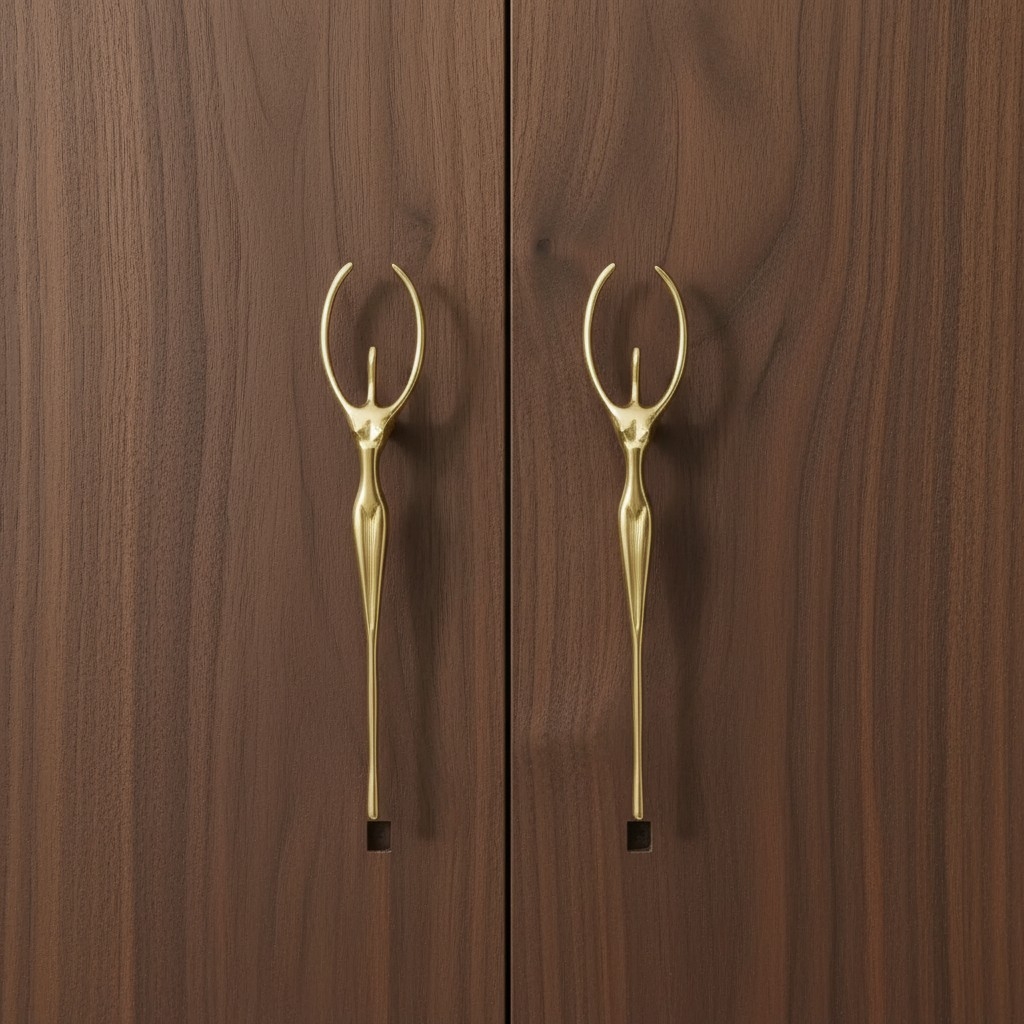 Verlitho Retro Cabinet Handle - Nordic Furniture Pull For Wardrobes and Drawers K2365