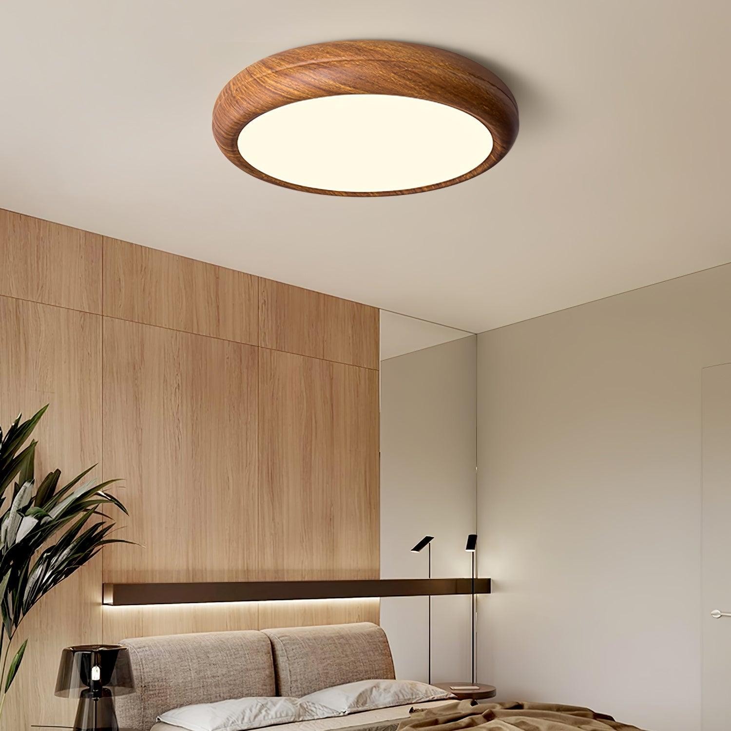Wood Grain Round Ceiling Lamp K776