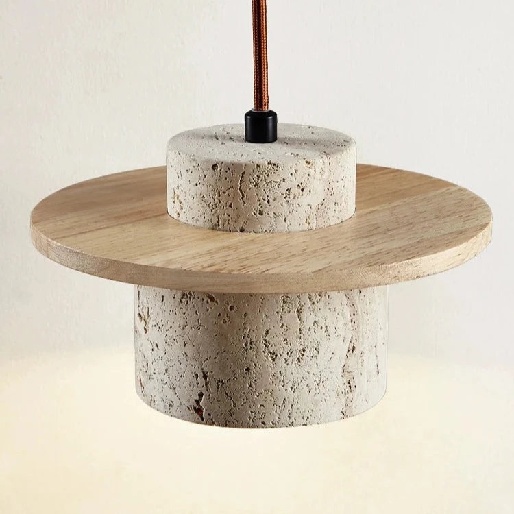 Japanese Style Vintage Travertine Pendant Light D915