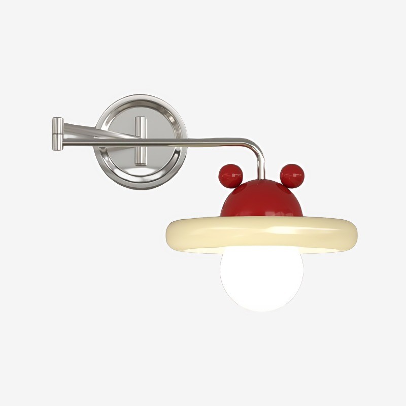 Modern Cream Chrome Swing Arm Wall Light K179