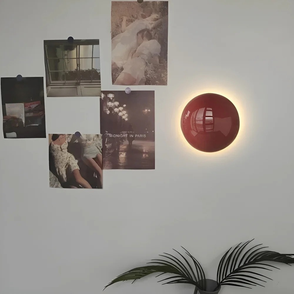 Round Metal LED Wall Light - Modern Lighting For Bedroom K1556