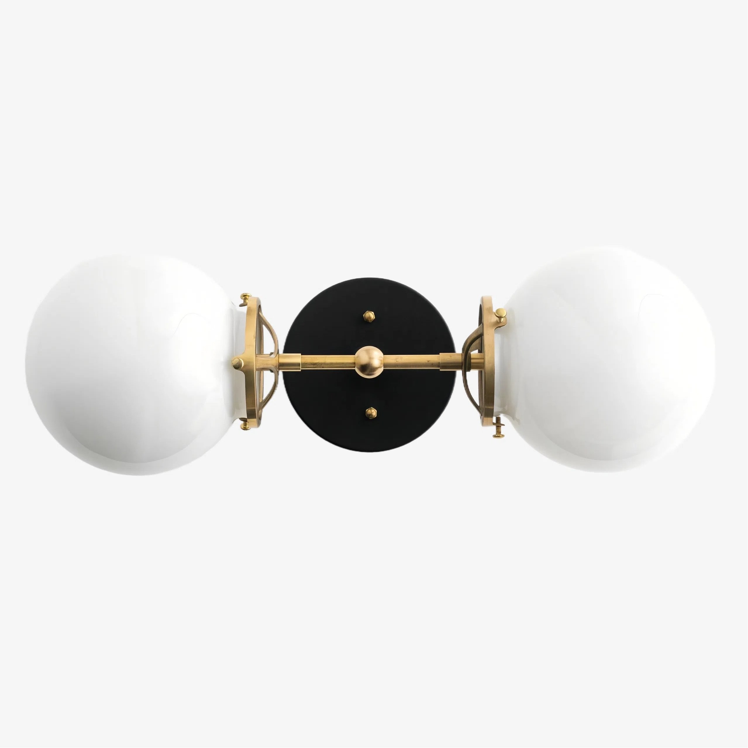Lumio Globe Art Deco Vanity Light -  Opal Globe Bathroom Sconce K1444