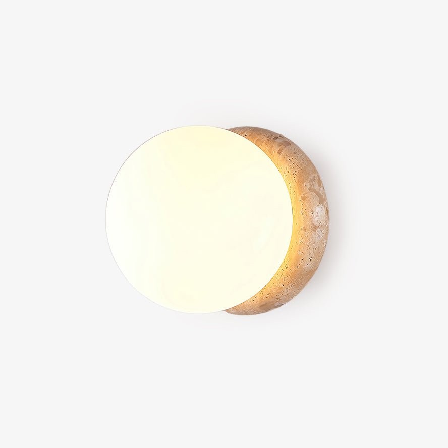 Japanese Style Wabi-Sabi Travertine Spherical Wall Lamp K243