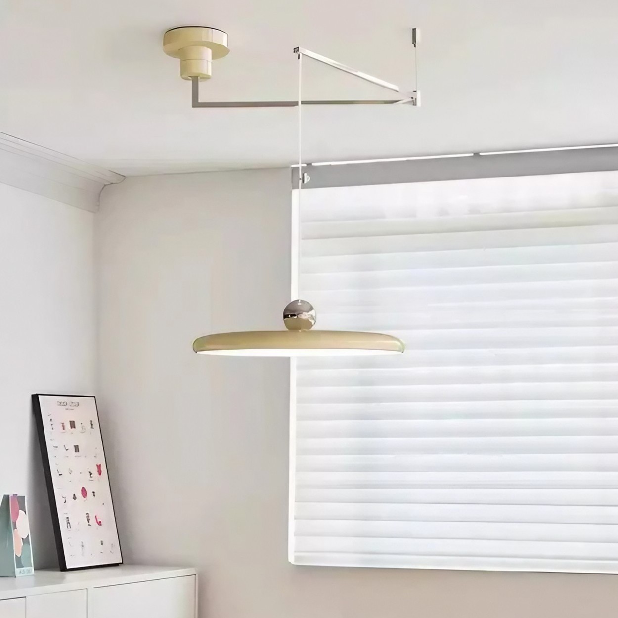 Simple Modern Adjustable Swing Arm Disc Pendant Lamp K705