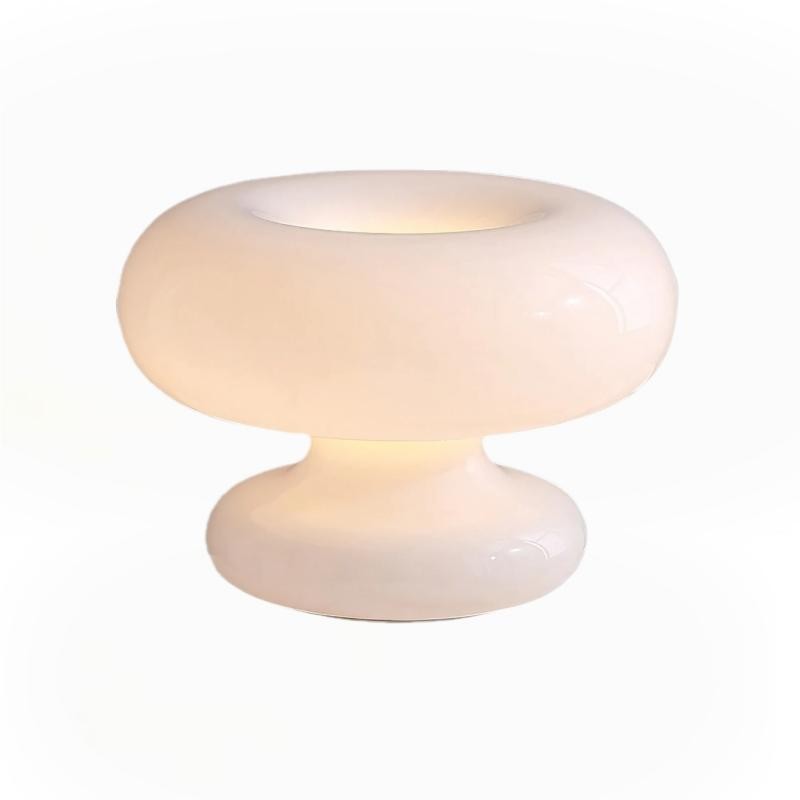 Minimalist Bauhaus White Mushroom Table Lamp K22