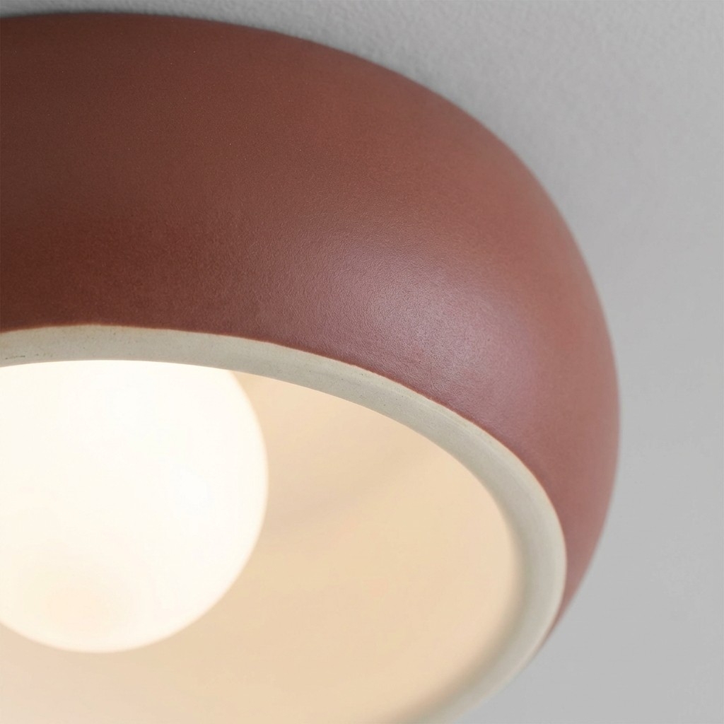 Aurelox Round Flush Mount Ceiling Light Clean Geometric Fixture - Contemporary Indoor Lighting K2312