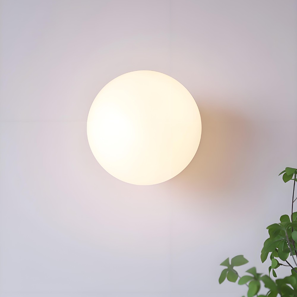 Marshmallow Glass Ball Wall Sconce K166