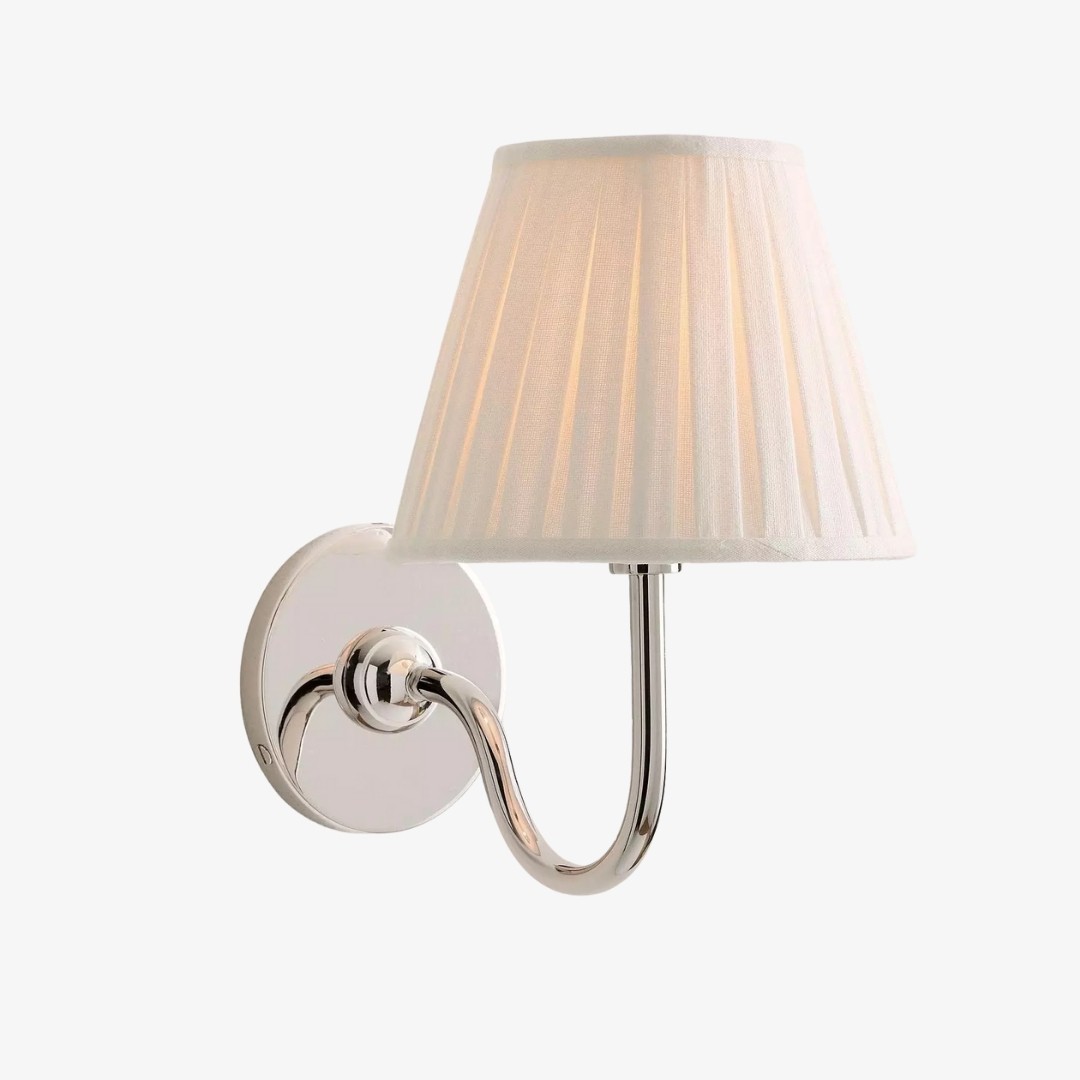 Luvora Pleated Fabric Shade Wall Sconce – Modern Classic Indoor Lighting K1306