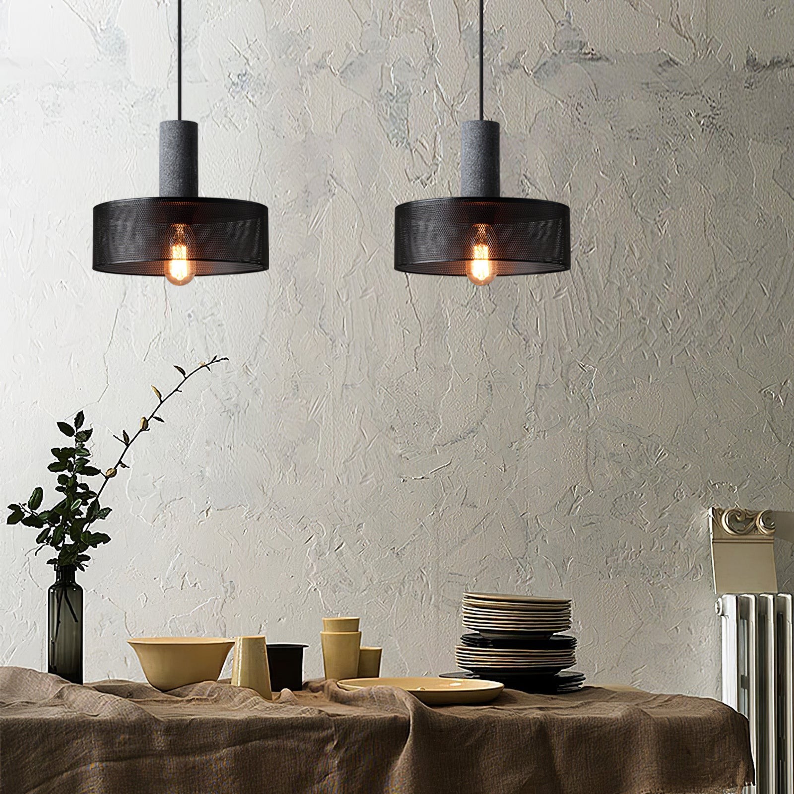 Cement Mesh Pendant Light K308