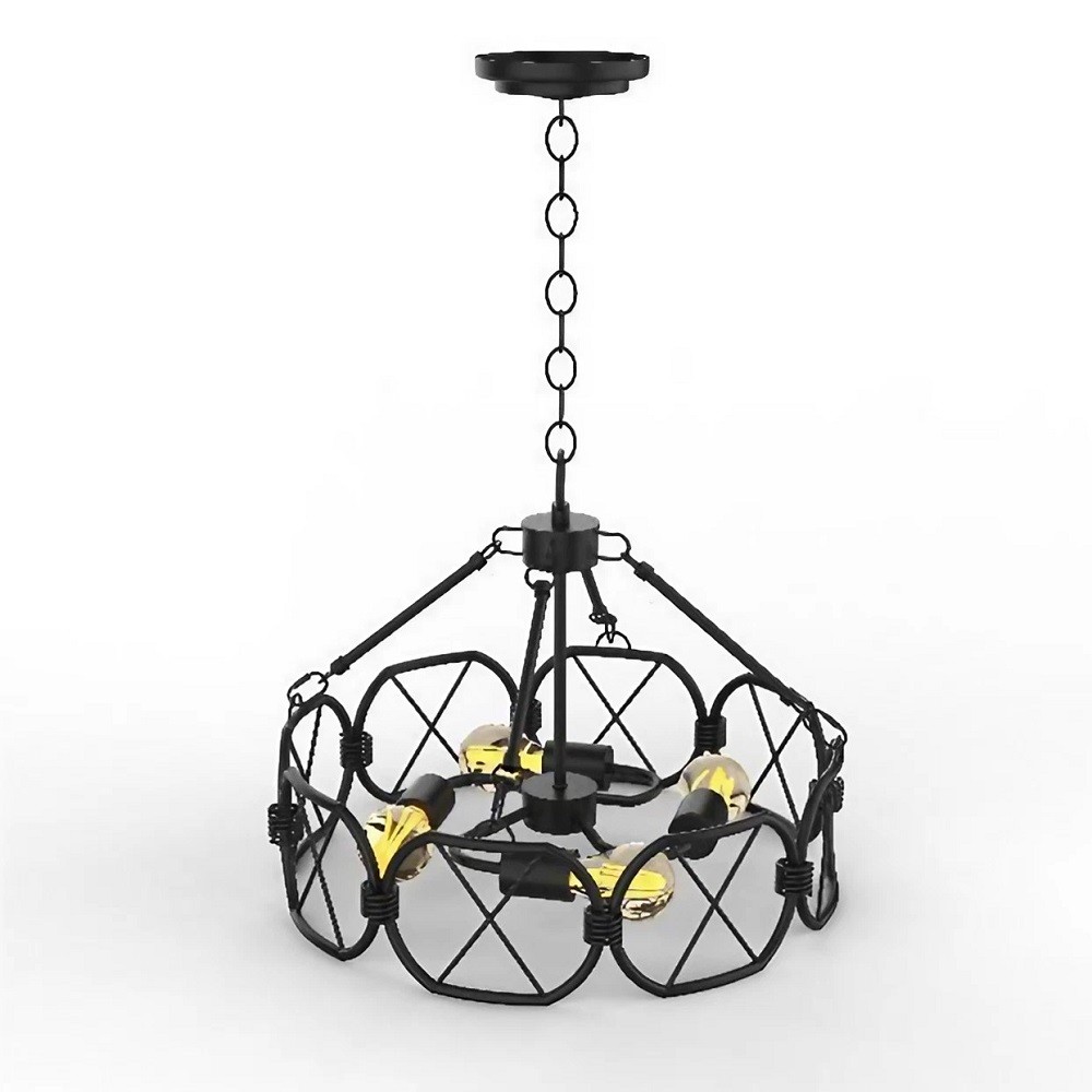 Rustic Industrial Cage Pendant Light K111