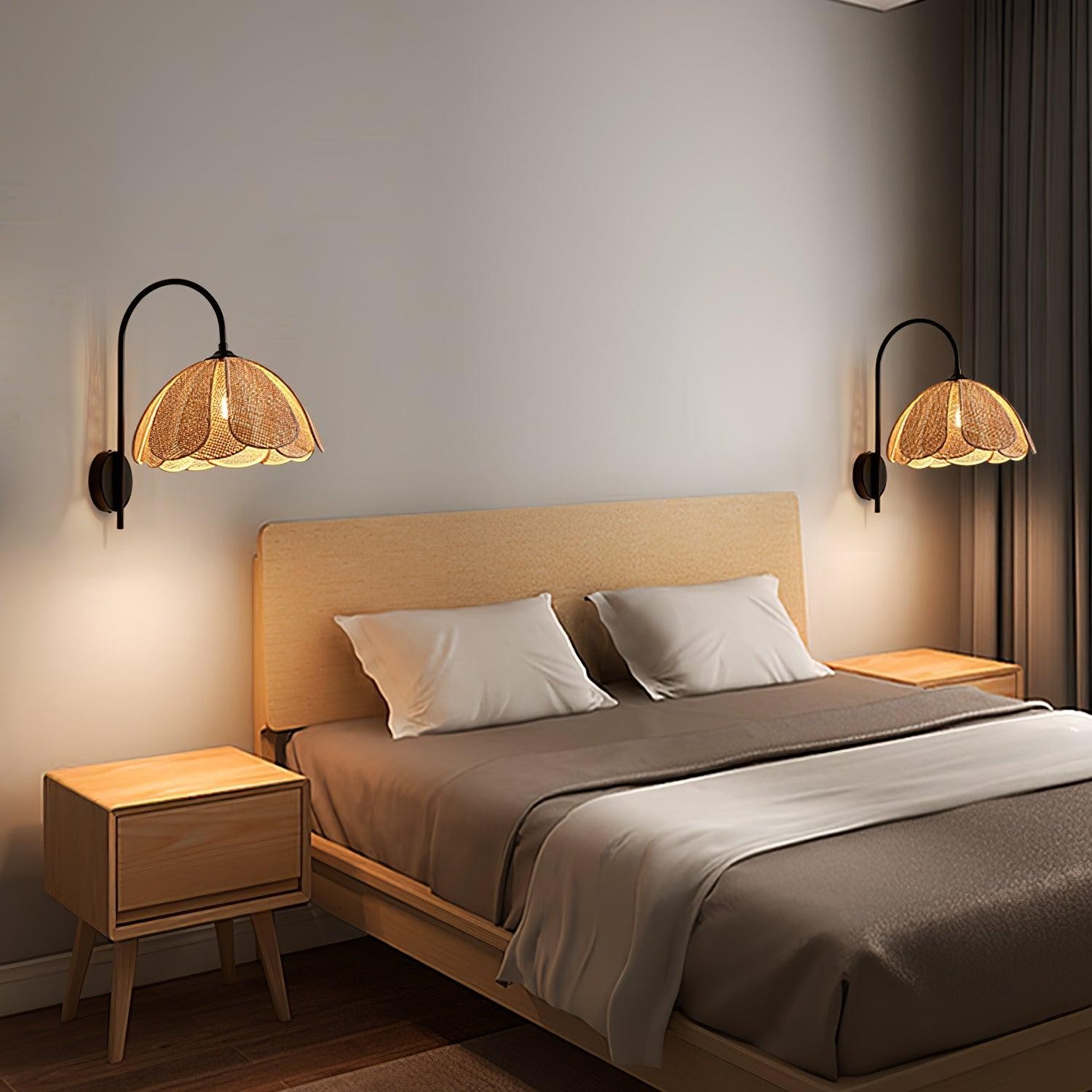 Rattan Petal Wall Lamp K613