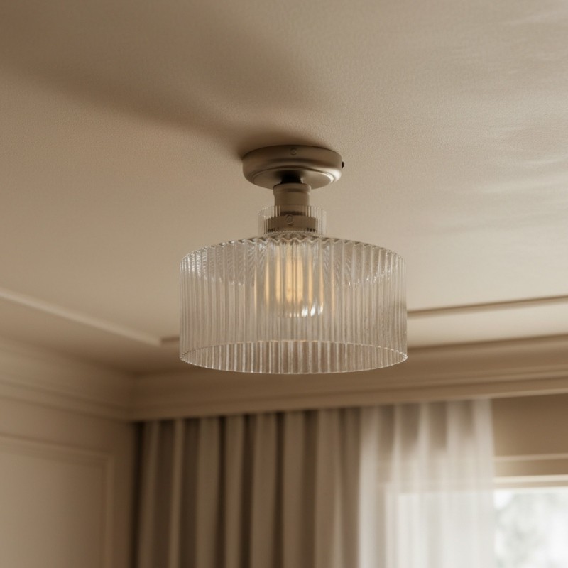 Ribora Striped Glass Ceiling Lamp - Retro Ceiling Lamp for Dining Room K2220