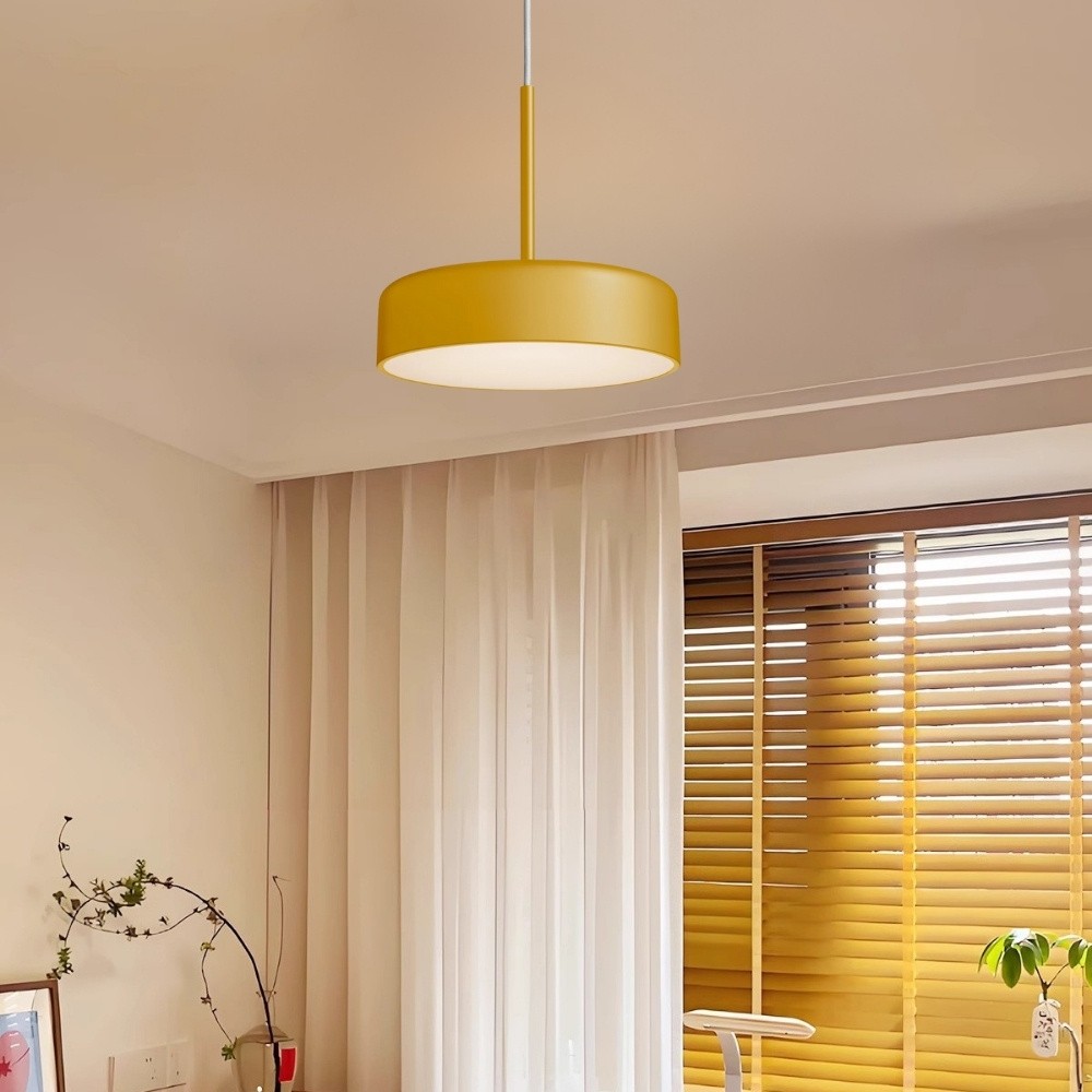 Modern Bobber Round LED Pendant Light – Adjustable Suspension for Dining Zone or Hallway K944