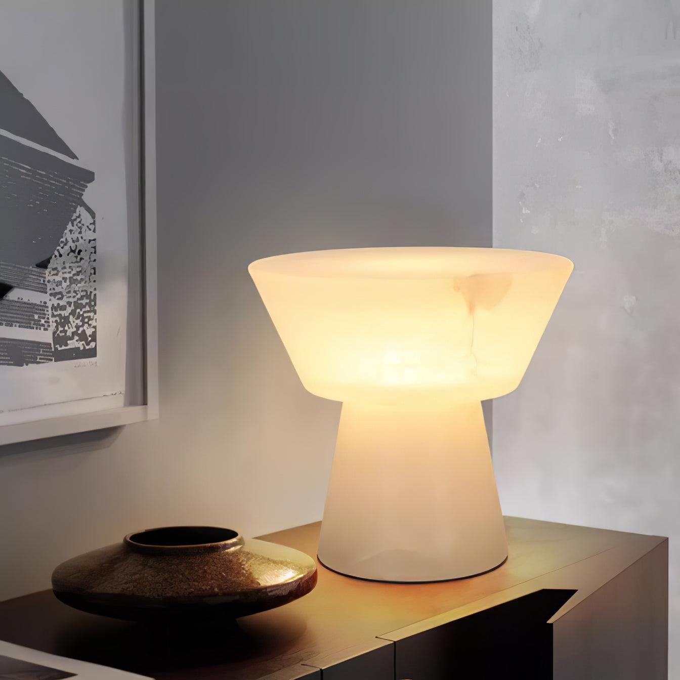 Beta Marble Alabaster Table Lamp D386