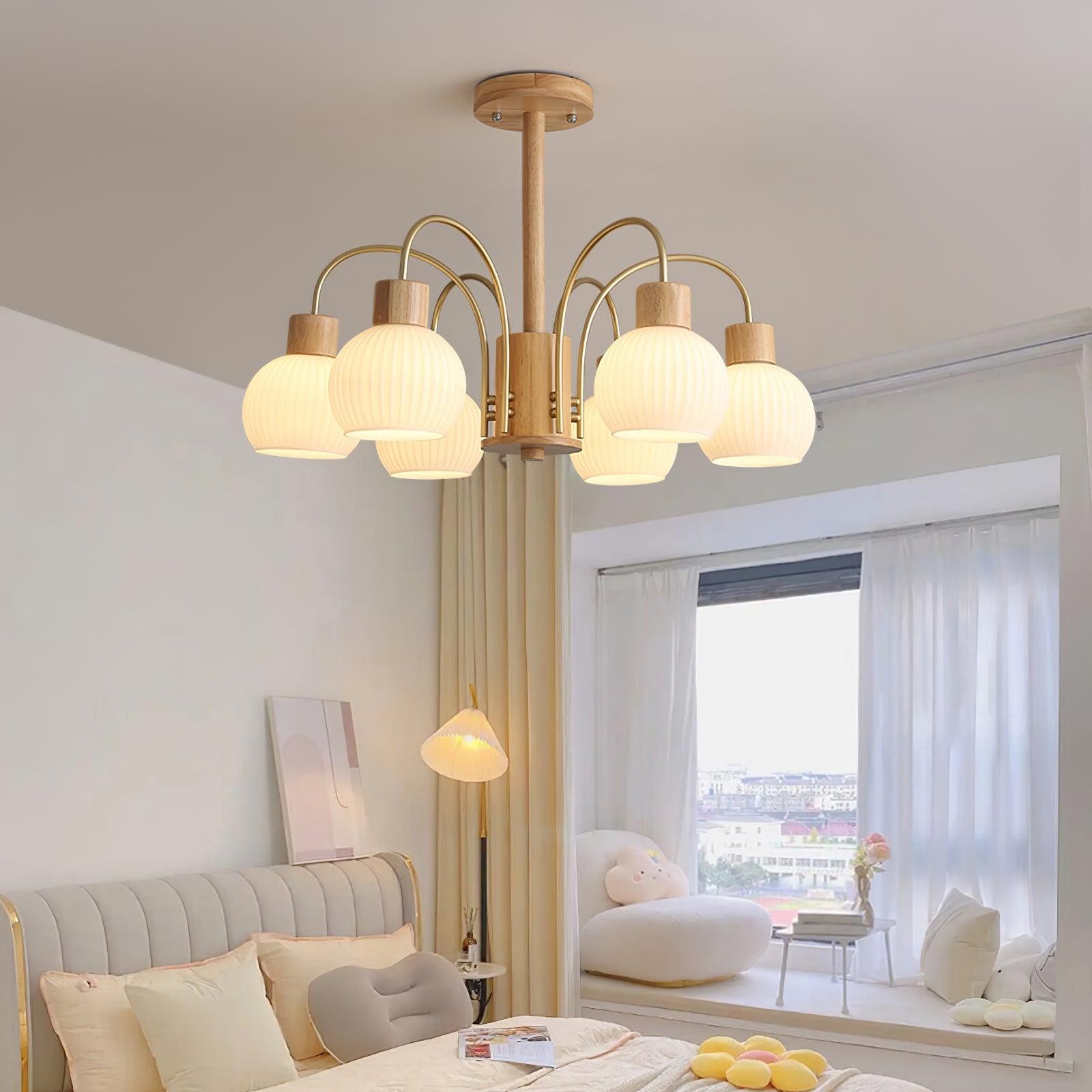 Wabi-sabi Wooden Chandelier K354