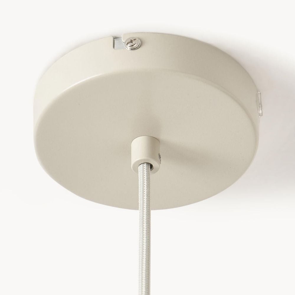 Velura Pendant Lamp - Beige Linen Shade for Dining and Living K2043