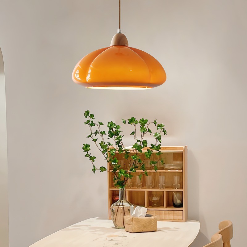 Pumpkin Glass Pendant Light For Kitchen K04