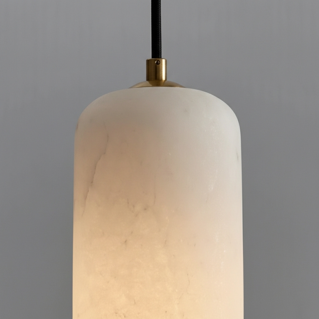 Alabresca Mid Century Alabaster Pendant Light - Multi Heads Hanging Lamp for Kitchen Island K2317
