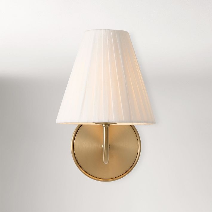 Fibura Elegant Linen Shade Wall Lamp - Contemporary Lighting for Hallway and Bedroom K1408