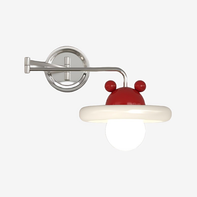 Modern Cream Chrome Swing Arm Wall Light K179