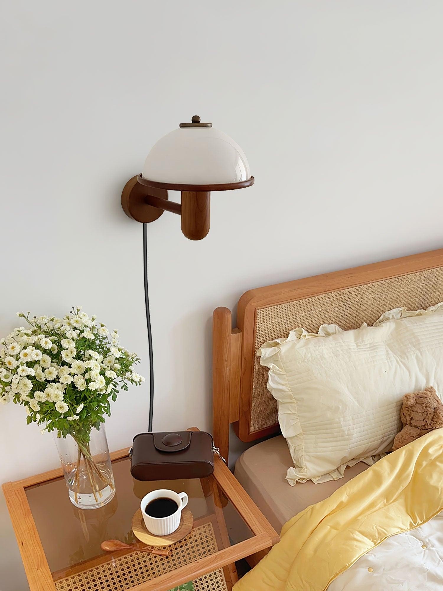 Mushroom Wood Wall Lamp K536