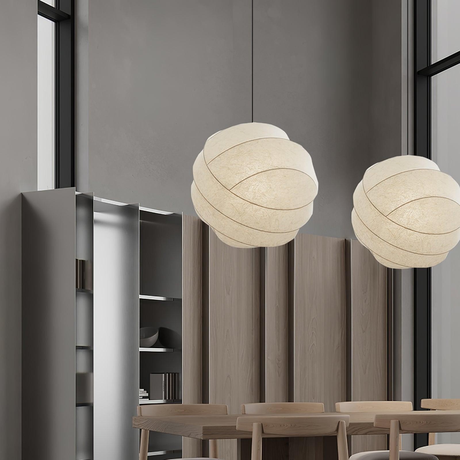 Wabi-Sabi Style Fiber Cocoon Pendant Lamp K732