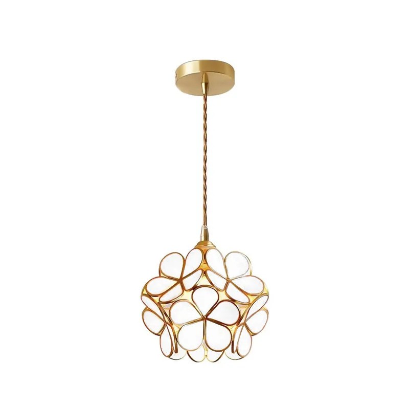 Flower Petal Glass Pendant Light