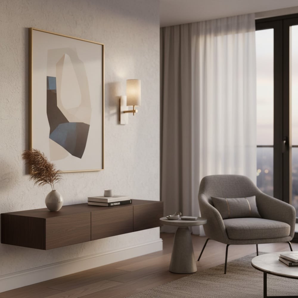 Minimalist Cylinder Linen Wall Lamp – Timeless Sconce for Bedroom & Hallway K1603