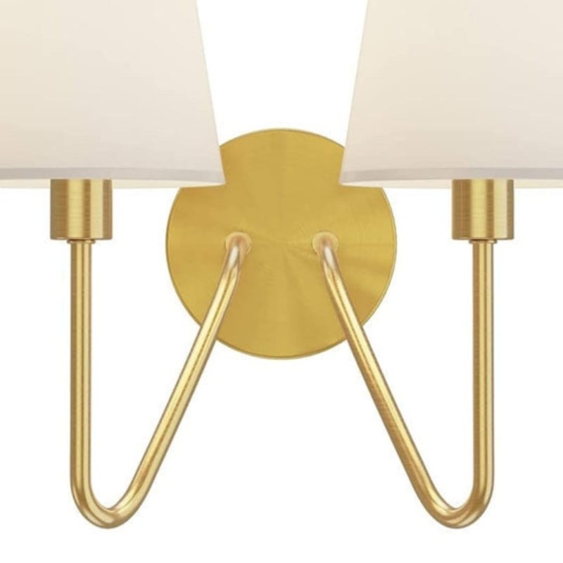 Arcuma Elegant Metal Fabric Shade Wall Sconce - Chic Lighting for Nightstands and Hallways K2077
