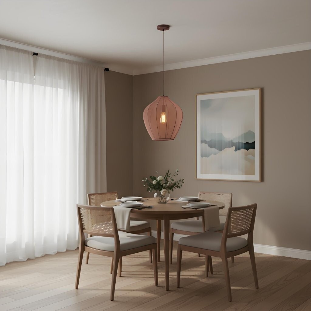Lumifil Modern Mesh Pendant Light - Hanging Fabric Lghts are Suitable for Dining Rooms or Kitchen Islands K1752