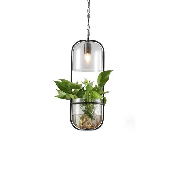 Water Plants Glass Pendant Light