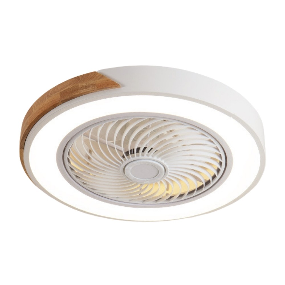 Scandinavian Wooden Round Led Ceiling Fan Light K1110