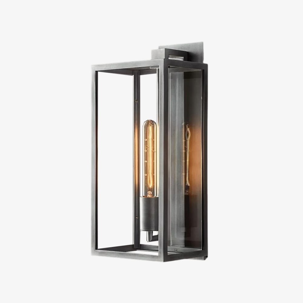 Classic Beckman Vintage Wall Sconce - Steel & Glass Linear Design K1589
