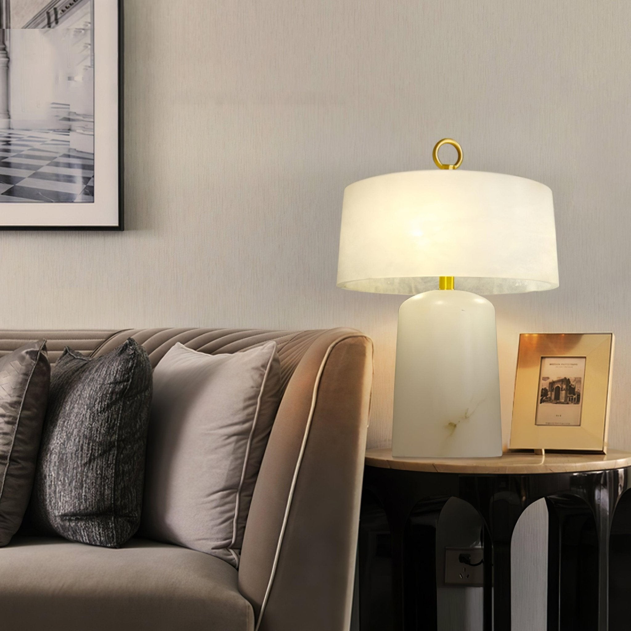 Light Luxury Style Marble Stone Table Lamp K236