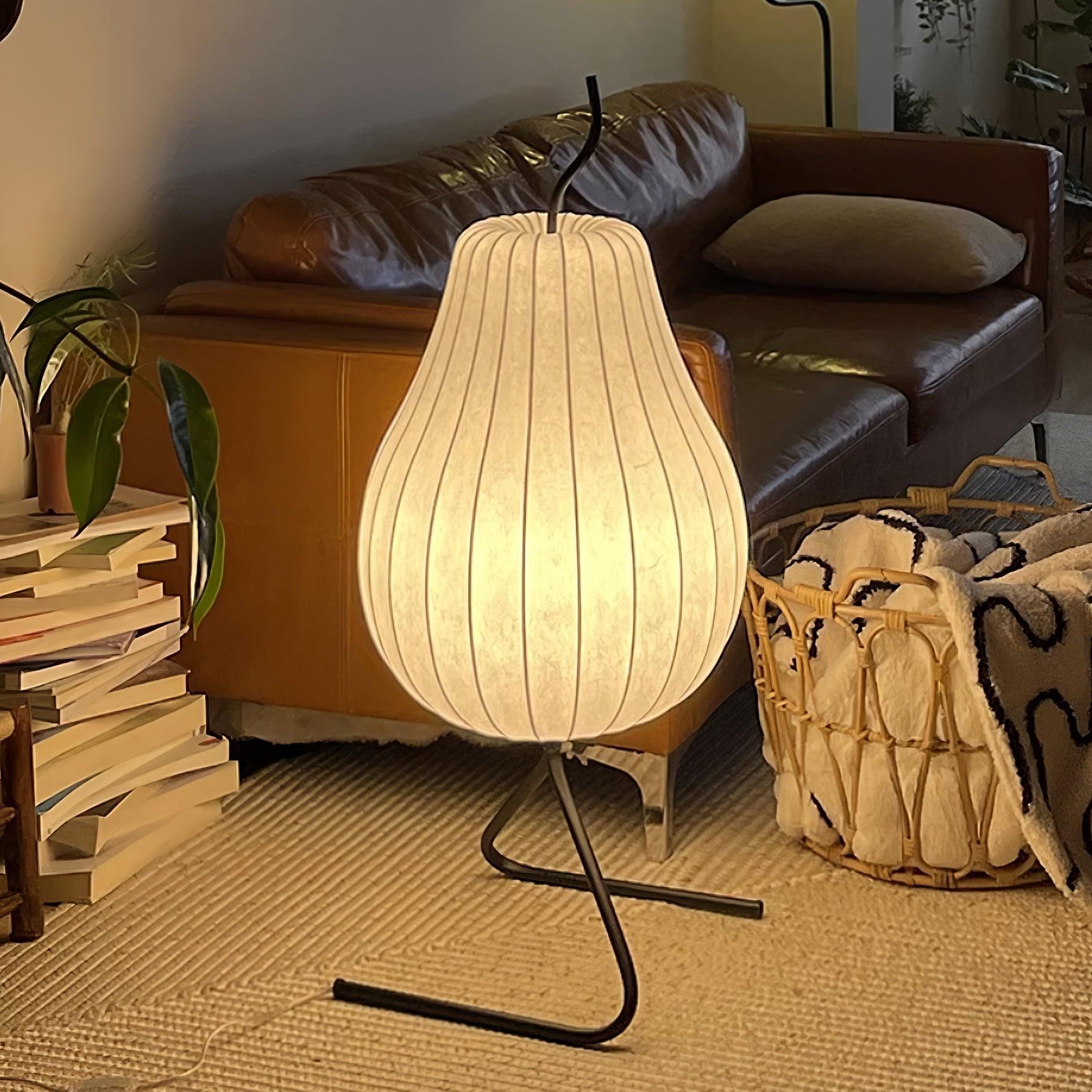 Pear-shaped Shite Floor Lamp Suitable For Living Room K581