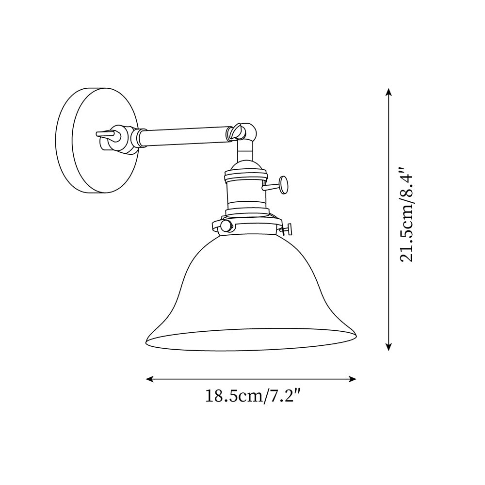 Personalized Green Bell-Shaped Wall Lamp K414