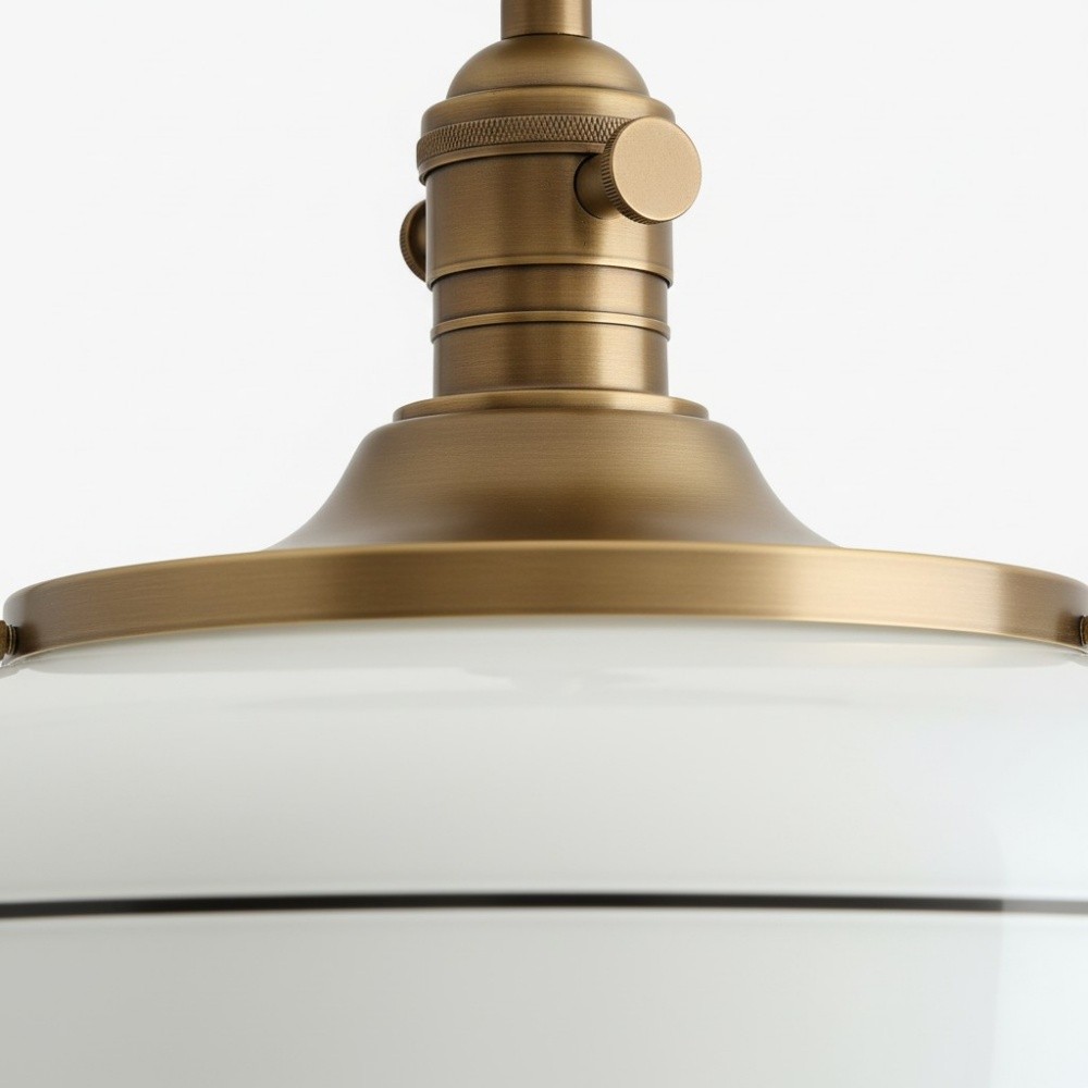Nalaviro Medieval Glass Ceiling Light - Opal White Flush Mount Light for Living Room K2232