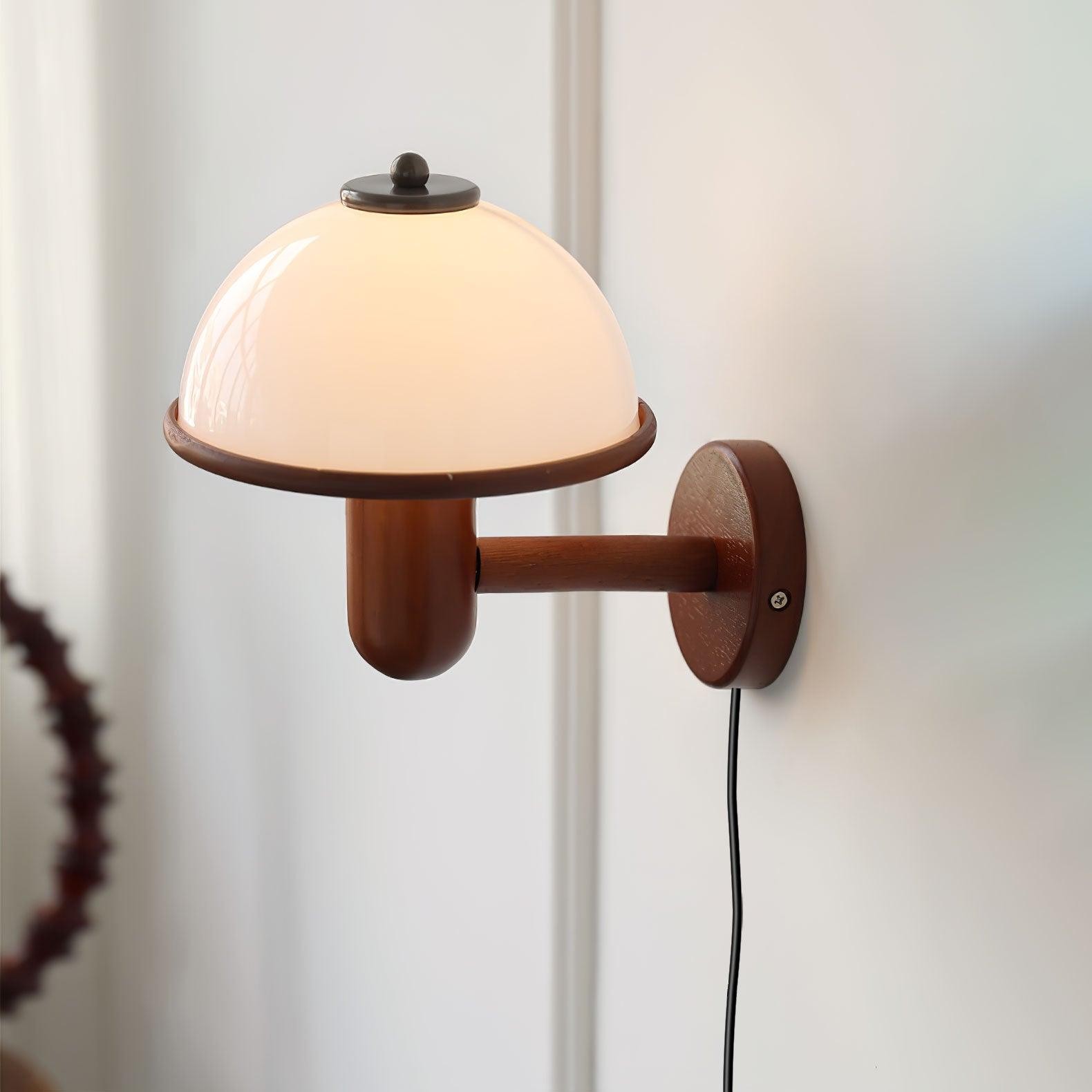 Mushroom Wood Wall Lamp K536