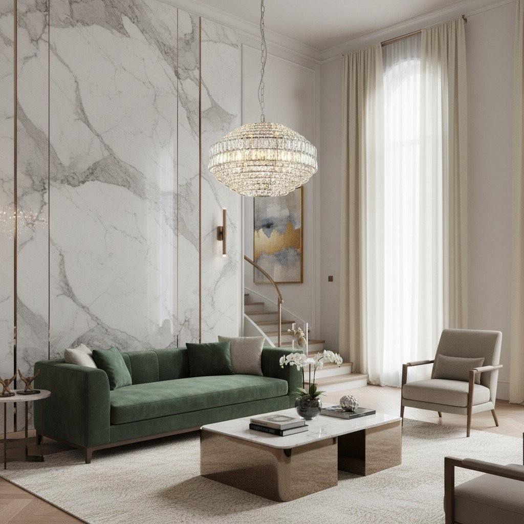 Virelis Style Luxe Crystal Pendant Light - Ambient Lighting for Kitchens & Hospitality Spaces K1917