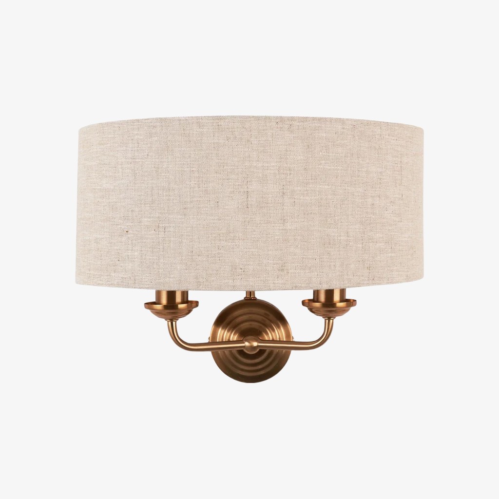 Tela Refined Metal and Fabric Wall Lamp - Timeless Style Wall Sconce for Hallway or Entryway K1796
